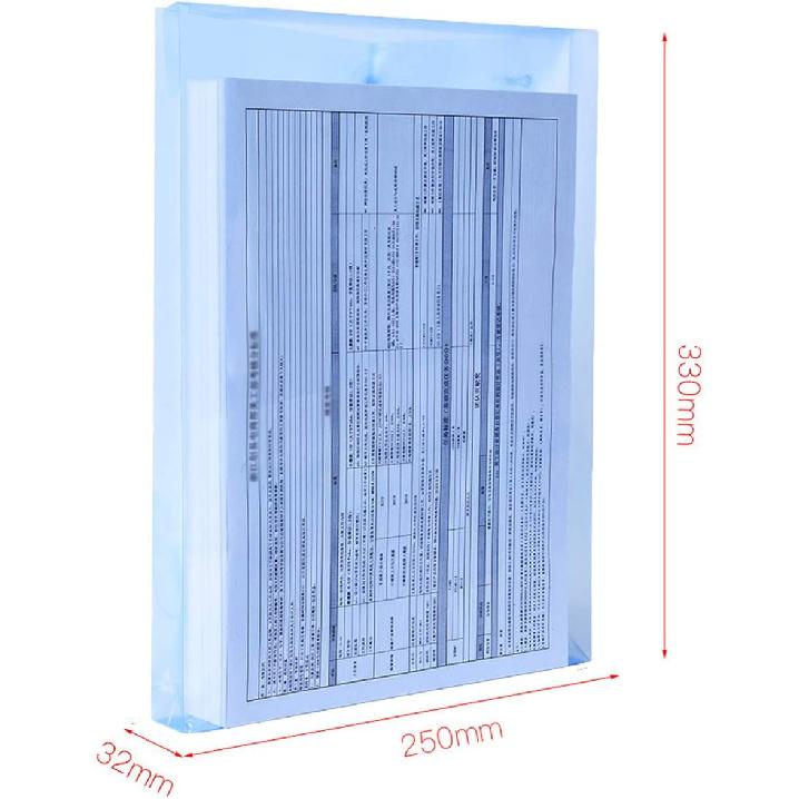 LaOficina Poly Clear Envelopes with Button String Snap Closure 1 Inch Gusset Top Opening Letter Size 5 Per Pack Assorted Color