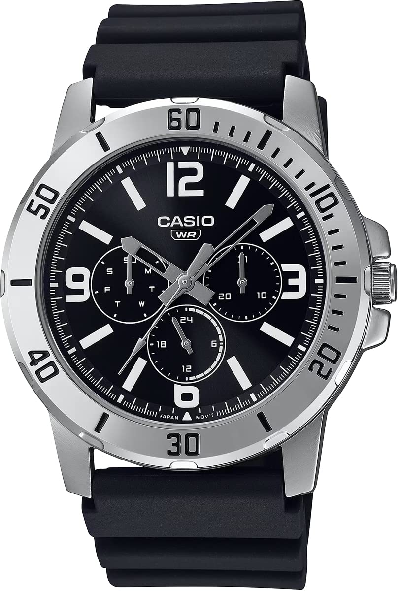 

[Casio] CASIO Стандартные кварцевые мужские часы MTP-VD300-1B Многоосевой 24-часовой дисплей Военная черная модель Overseas [Параллельный импорт]