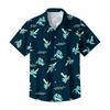 Men's Casual Loose Fit Hawaiian Short Sleeve Shirt Lightweight Button Down Tropical Printed Shirt for Summer Beach Vacation