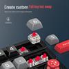Mechanical Mini Keyboard with Hot-Swappable Red Switches and TYPE-C Wired Connection for Gaming, Office, and Financial Use.