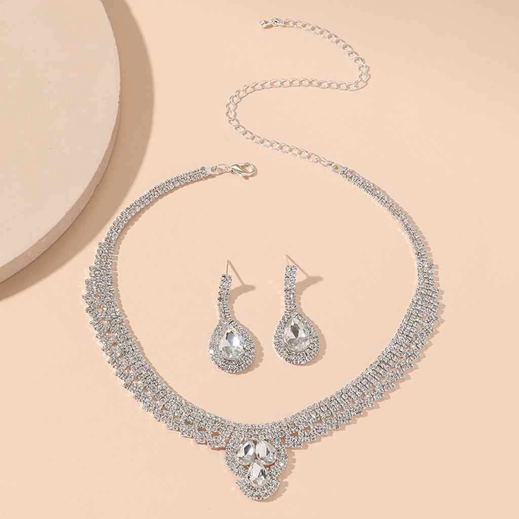 3pcs Rhinestone Women's Decorative Zircon Set Wedding Decorations