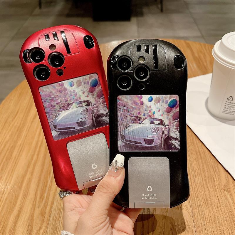 Sports Car Bracket Suitable For 12promax 3D Phone Case Couple Car Soft Shell Racing Car 15 Push-pull Bracket