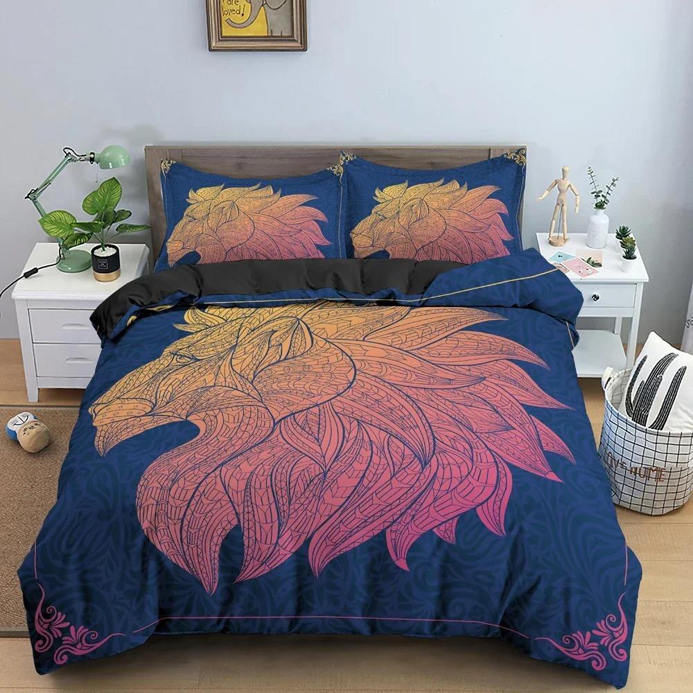 Horse Duvet Cover Set Animal Pattern Comforter Cover Bedding Set Personality Quilt Cover With Pillowcase Queen King Bedclothes