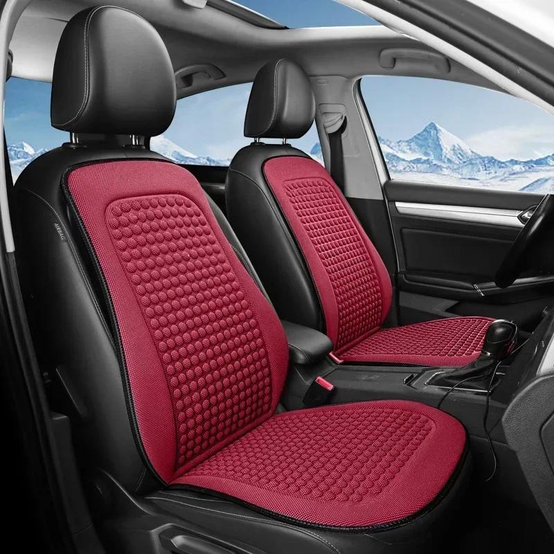 Ice Silk Breathable Car Seat Cover Summer Cooling Auto Seat Cushion Universal Vehicle Chair Backrest Interior Protector Pad Mat
