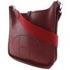 Hermes Evelyn 2 PM Schultertasche Rot/Silberne Hardware Taurillon Clemence Damen Gebraucht