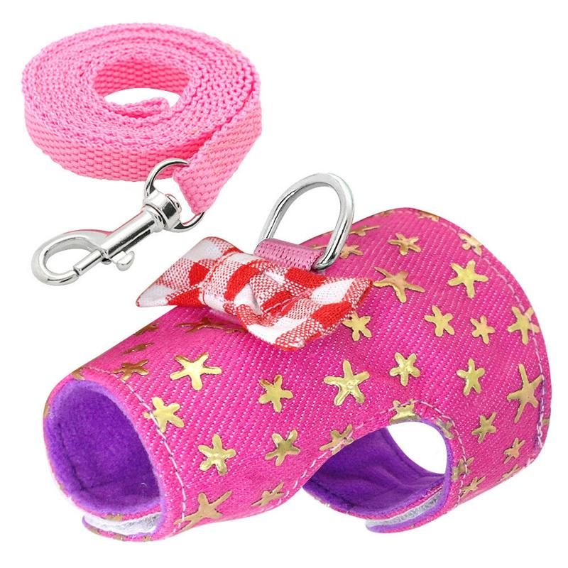1PCS Small Animal Tank Top Strap Blue Pink Dog Cat Hamster Pet Clothes Small Animal Squirrel Traction Rope