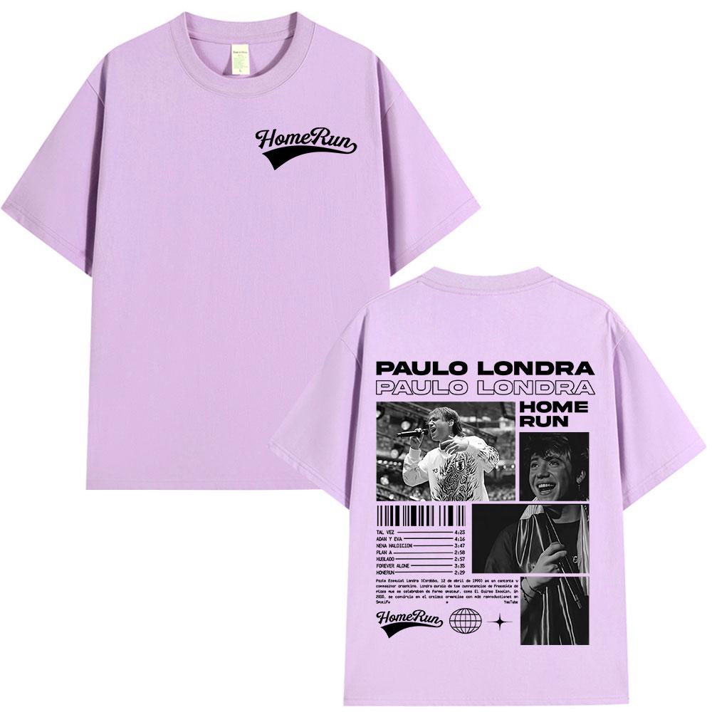 Rapper Paulo Londra Homerun Tshirts Unisexs Women Clothing Fashion Hip Hop Oversized T Shirts Casual Cotton Short Sleeve Tshirt
