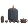 Purple Clay Travel Tea Set One Pot Four Cups Outdoor Portable Storage Quick Cup Kung Fu Small Gifts