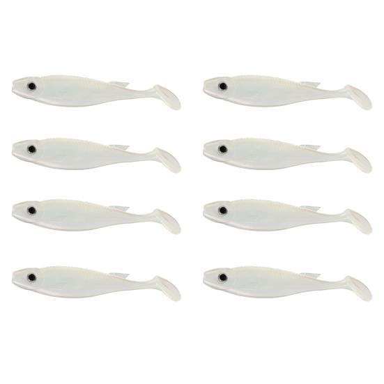 8Pcs Fishing Lures Soft Baits 3D Eyes Realistic Looking Bright Color Natural Swimming Posture Artificial Lures Fake Baits