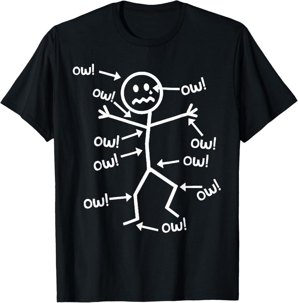 Ow Ow Ow Funny Scream Character Graphic Tee T-Shirt