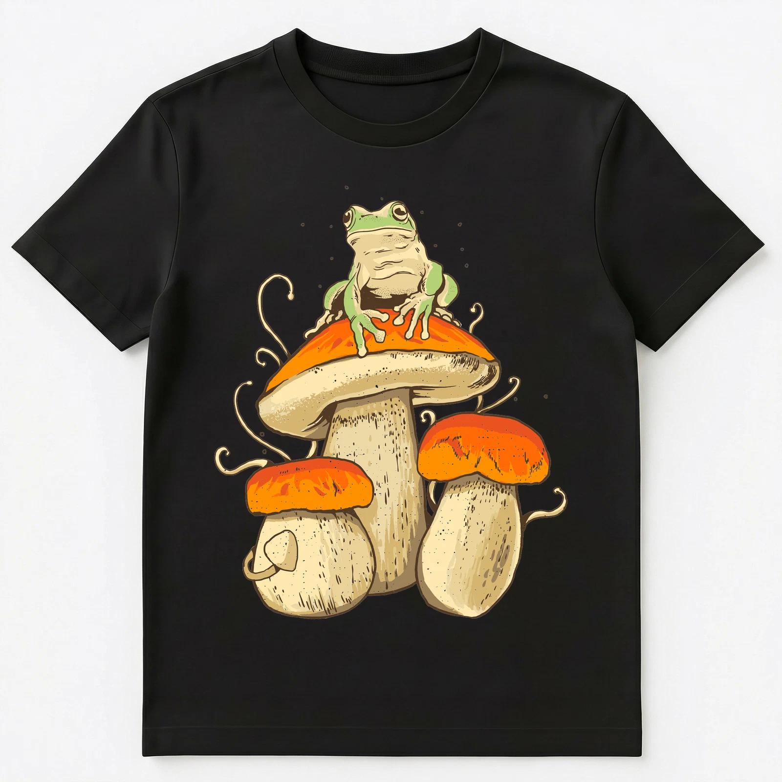 Frog And Mushrooms Unisex T-Shirt 4XL