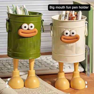 Cartoon Pen Holder Round Vertical Pencil Holder for Office Home Study Desktop