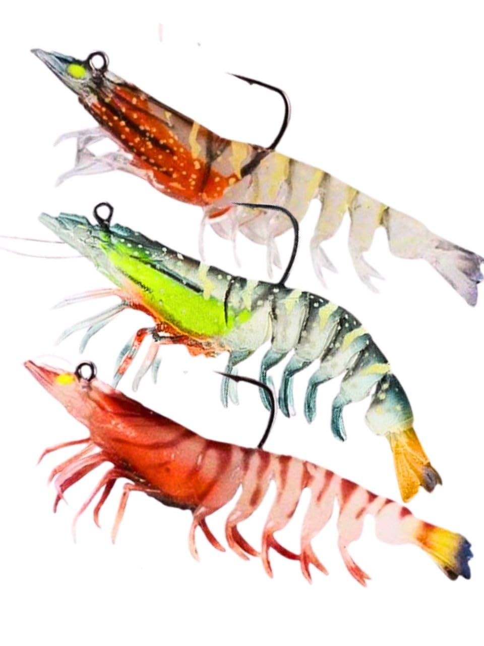 

Реалистичный набор мягких приманок для ловли окуня, креветка, шед, червь, приманка, крючок, светящийся, (12см/20г)