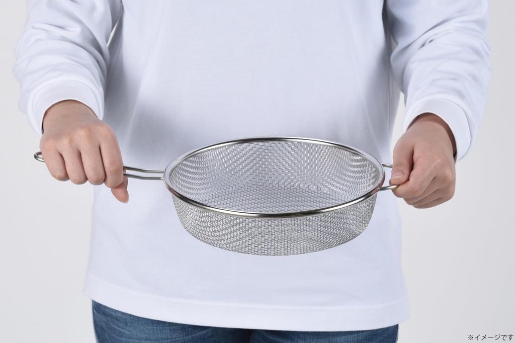 Takagi TAKAGI Frying Pan Strainer for 22cm and 24cm Frying Stackable for and Deep Stainless Kitchen Made in Japan Pans, Boiling, Draining, Frying,