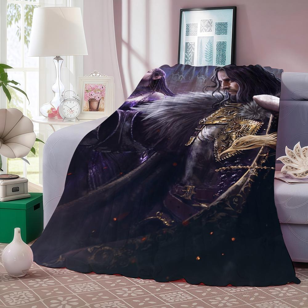 Game T-Throne and Liberty Blanket Warm And Soft Suitable For Bedroom Living Room Sofa Bed Office Travel Camping 30x40in
