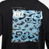 Nike Alphanumeric Logo Print Pullover Crewneck Long Sleeve T-Shirt Men Tops Black DZ2897-010