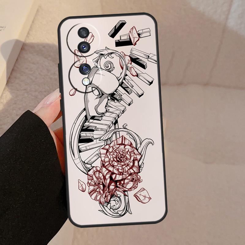 

Musical Music Note For Honor Magic 7 5 6 8 Pro Case For Honor 200 400 50 70 90 Lite X8b X8c X9a X9b X9c X9d Win Honor X9b