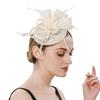 Feather Fascinator Caps Flower Makeup Prom Fashion Hair Accessories  Women