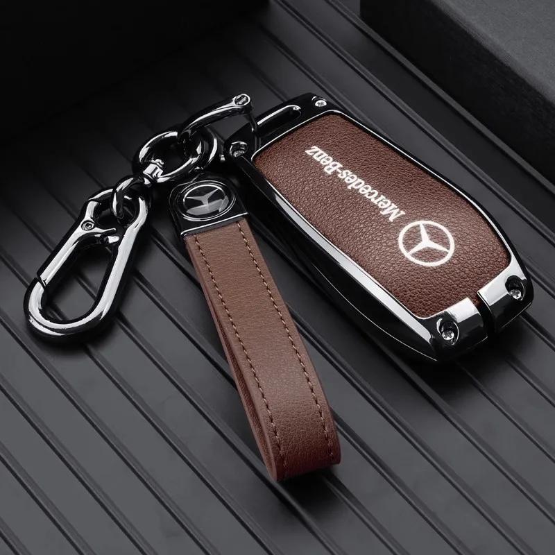 Car Key Case Cover Shell For Mercedes Benz C E S Class GLC W206 W223 W214 E300 C260 C300 S450 S500 S400 Fob Accessories QQ2