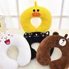 Cartoon Cute Brown Bear U Pillow PP Cotton Neck Pillow Travel Office Pillow