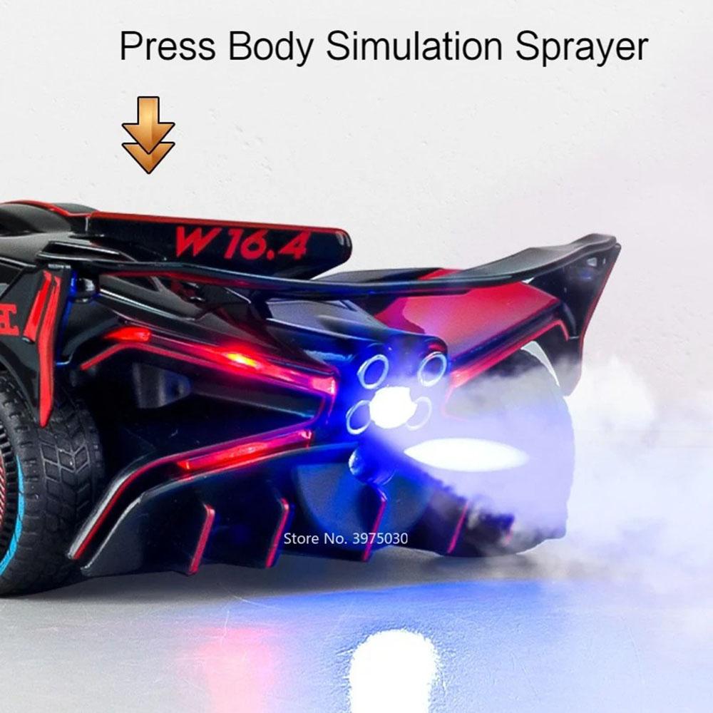 1:24 Bolide Apollo EVO Automodell Spielzeug Stoßdämpfung Spray Sportwagen Musik Licht Rückziehmodelle Spielzeug Heimdekoration Dekoration