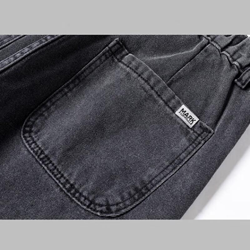 Men's Autumn/Winter Fleece-lined Loose Straight Casual Pants
