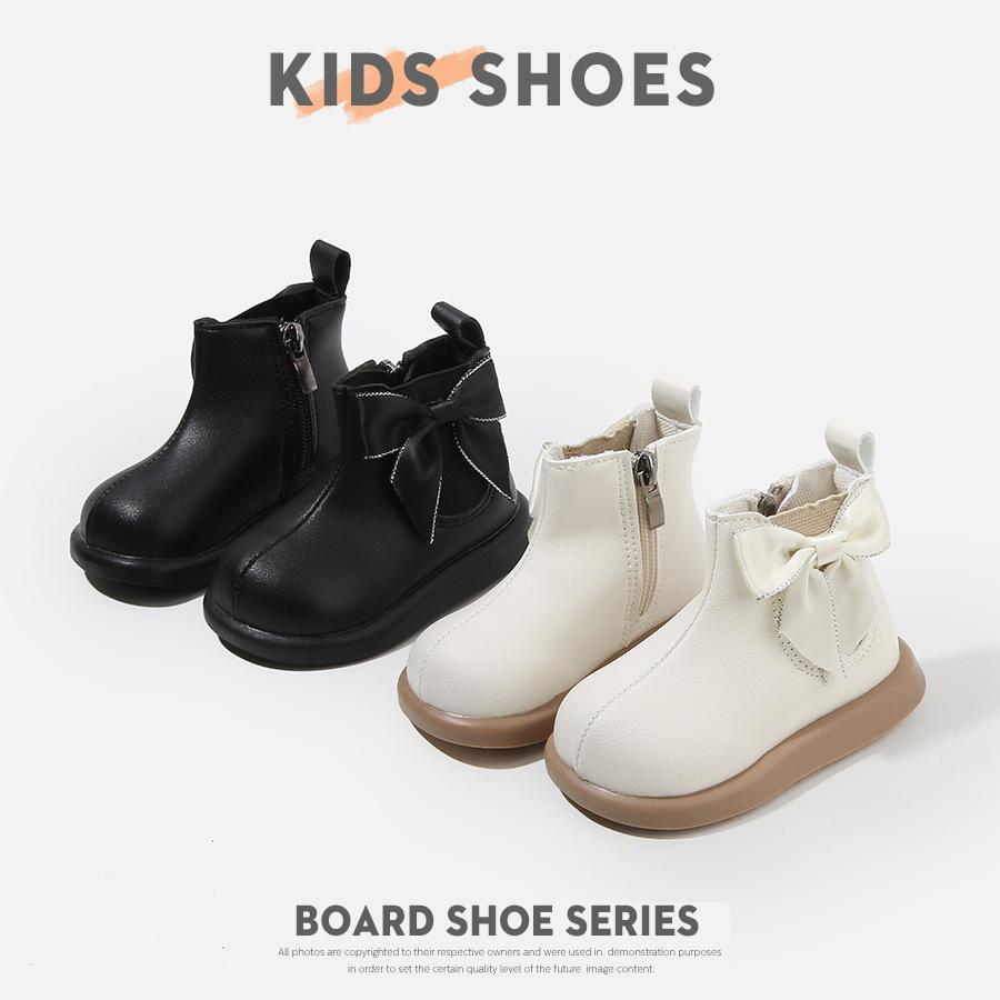 Girls' Short Boots Autumn and Winter 2025 New Korean Version Foreign Style Children's Princess Boots Soft Sole Baby Foreign Style Martin Boots Single