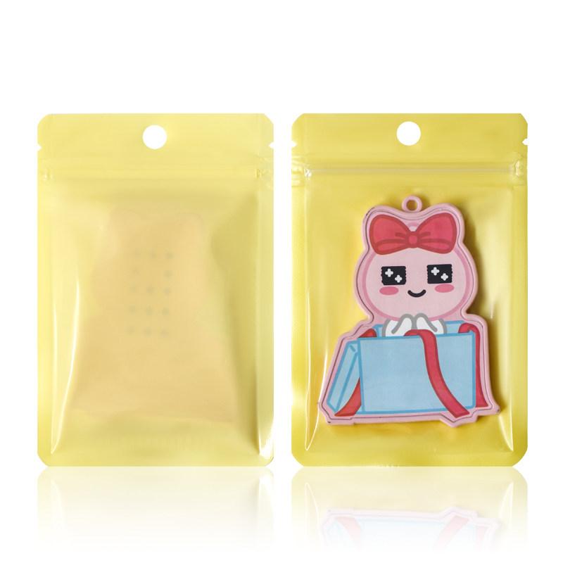 Macaron Colorful Transparent Pearlescent Thickened Recyclable Eco Friendly Offset Printing Zipper Top PE Material Jewelry Small