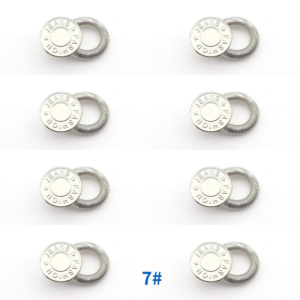 1/4/8 Stück Abnehmbare Jeans Taillenverstellung Schnalle Metallknopf Erweiterung für DIY Hosen Jeans Kostenloses Nähen Taillenerweiterungen Knöpfe