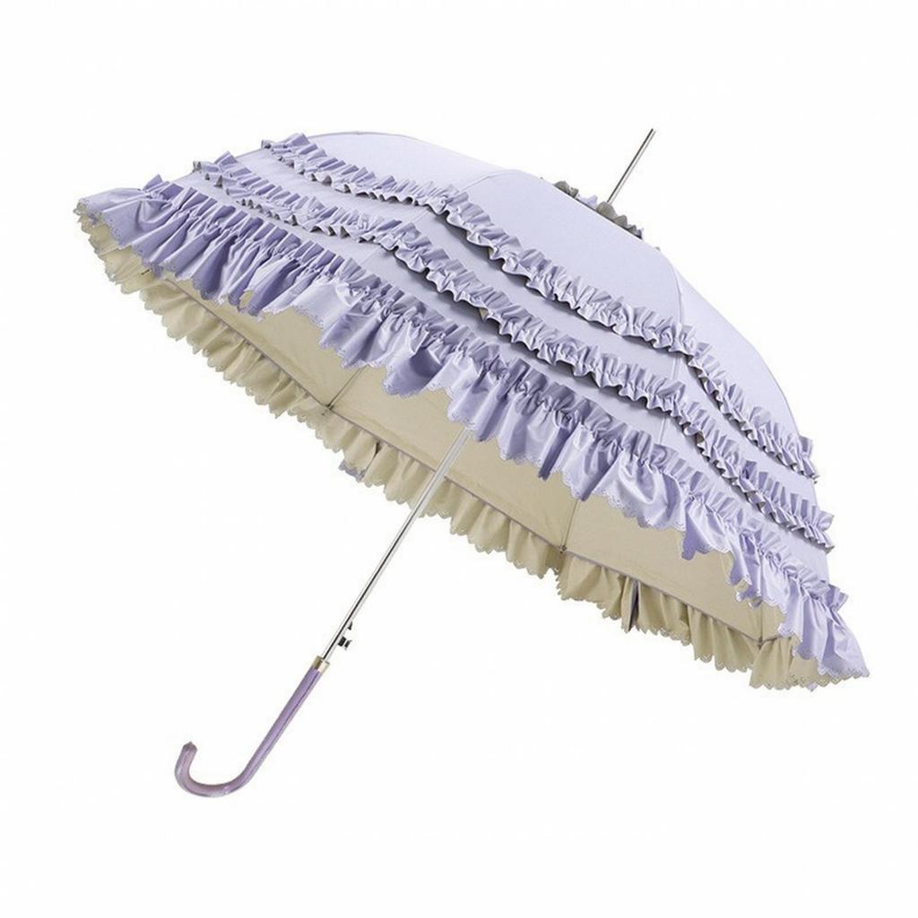 Long-Handle Sun Umbrella Elegant Automatic Open Sunshade Waterproof