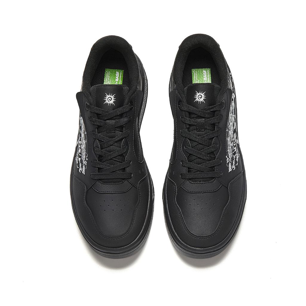Anta Light Breeze Cloud Breaking Moon Simple Versatile Non-Slip Wear-Resistant Skate Shoes Men Skate Shoes Basic-Black 912618097-3