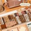 Capybara Pencil Pouch Stationery Pouch With Stickers And Pins Portable Cute Pen Organizer Holder Box Multipurpose Storage bags