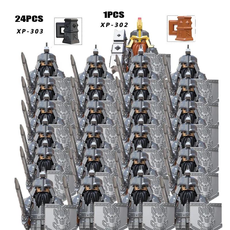 The Movie Monster-Lord Rings Dwarf Warrior Iron Foot Dane leader of the DWARVES Building Blocks Children Toys