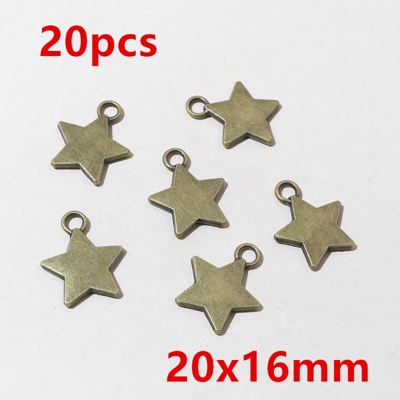 10-50pcs Alloy Metal Star Charms Pendant for Necklace Bracelet Earrings DIY Jewelry Making Accessories Findings Crafts