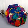 1PC Floral Mandala Automatic Folding Umbrella Automatic Open/Close, Automatic Folding, 8-Rib Durable Frame, Portable Travel Umbrella S10713