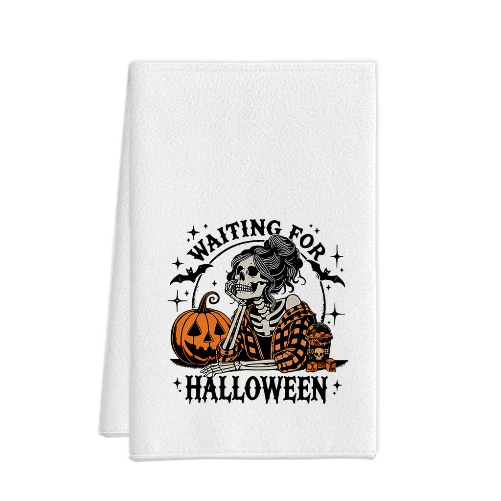 Halloween Towel Ornament Gift Microfiber Printing Kitchen Towel Special Dish Towel Rag