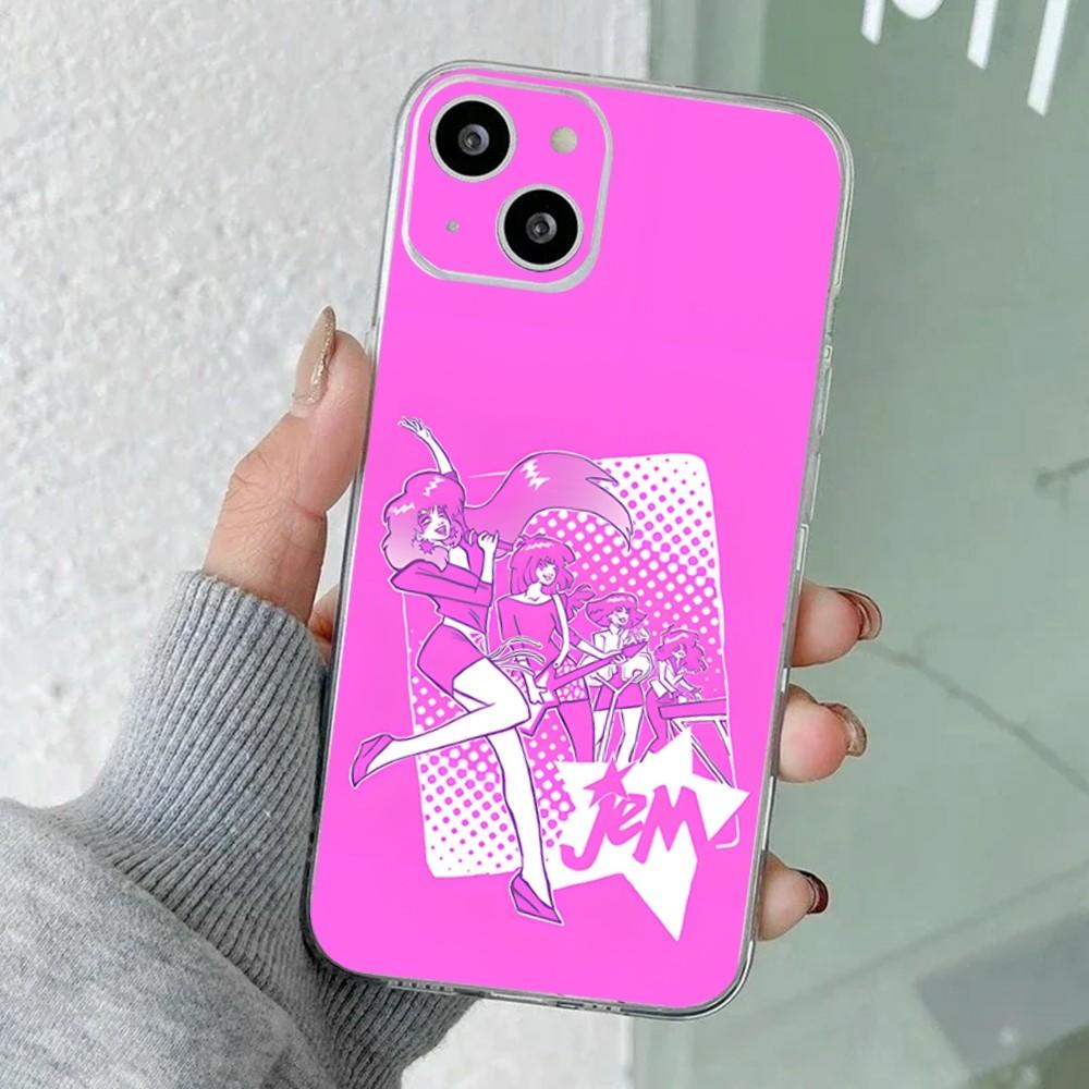 J-Jem And The Holograms Phone Case For iPhone 16,15,14,13,12,11 Plus,Pro,Max,XR,XS,X,7,8 Plus,SE,Mini Transparent Silicone Soft
