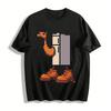 Grappige Kameel Koelkast Pixel Art Grafisch Casual T-shirt Puur katoenen T-shirt