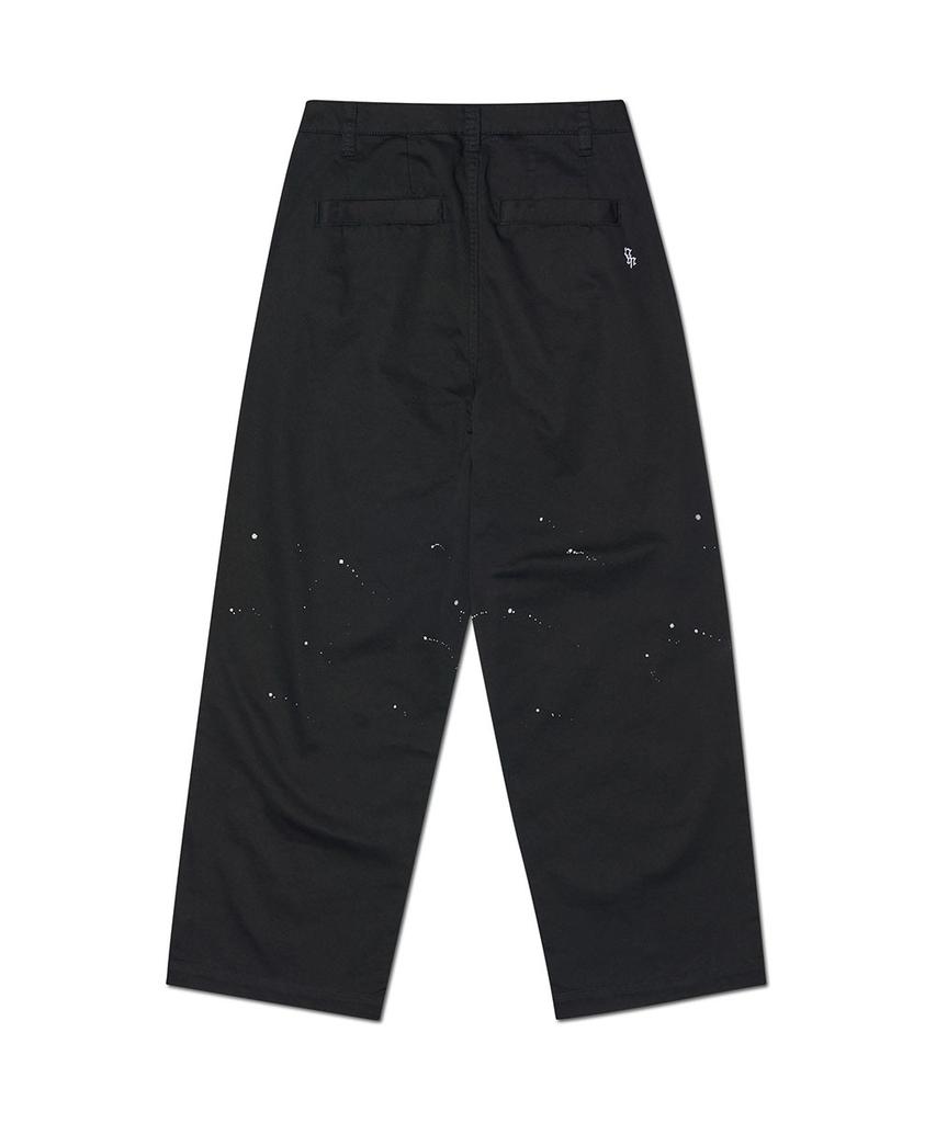 Nomaenyueol Painted Two Tuck Pants - Black
