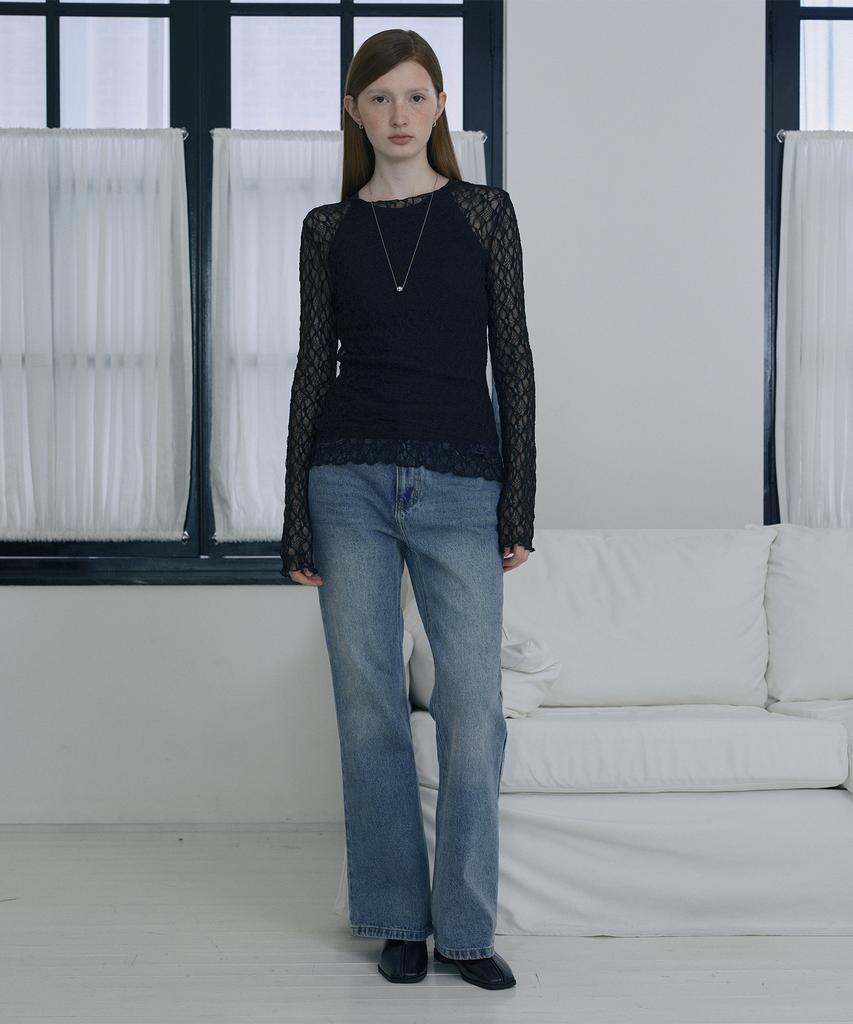 JUCYJUDY Lace Long Sleeve T-Shirt J1Ts020E