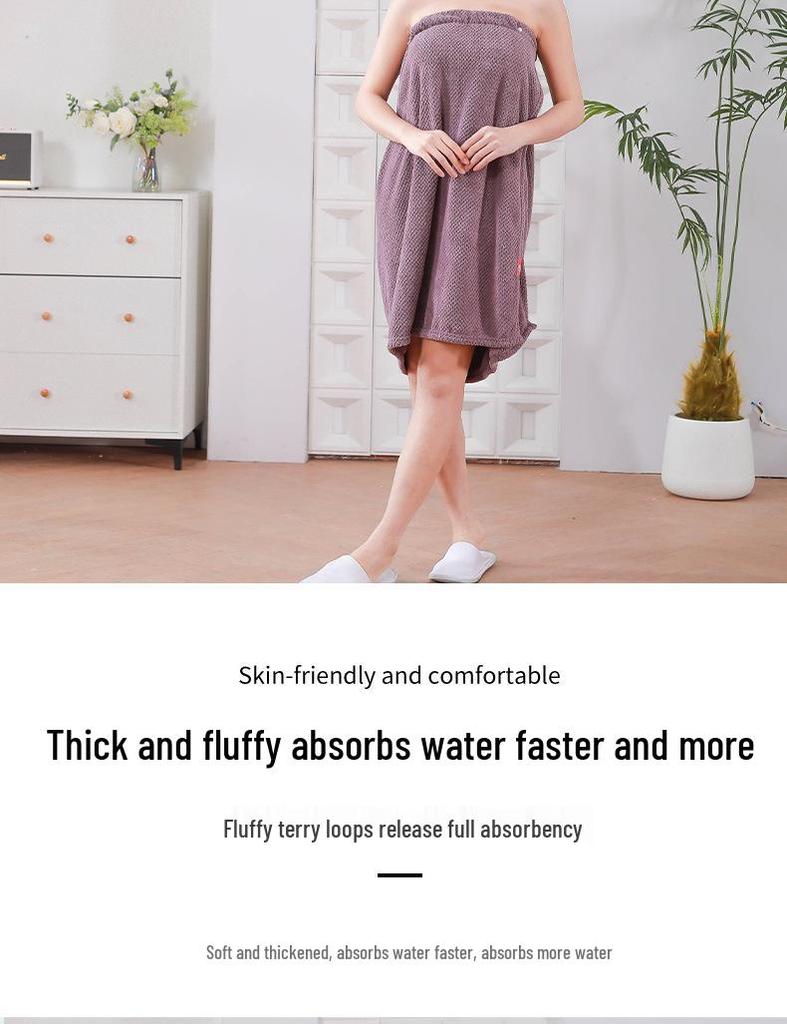 Merbau Dámský bezramínkový rychleschnoucí župan: Absorpční, Ideální pro salony, Froté župan bez bavlny.