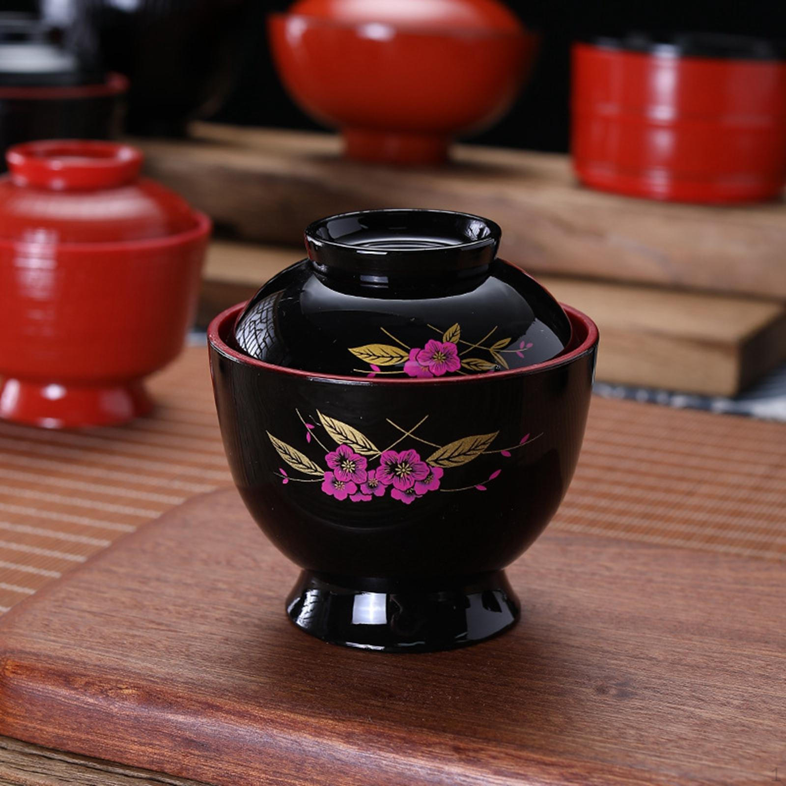 

Суповая миска с крышкой контейнер кухонная круглая посуда японская для жареной пасты хлопьев закуски plum blossom pattern