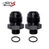 2Pcs 6AN AN6 Flare To 10AN AN10 ORB Male Fuel Rail O-Ring Fitting Adapter Black