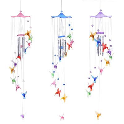 Cloches à vent créatives en forme de colibri porte-bonheur pour fête de mariage, carillons éoliens suspendus, cadeaux, décoration d'intérieur