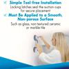 2PCS Suction Cup Grab Bars No Drill Shower Handles for Elder Adjustable Height Non-Slip Rail Toilet Fall Prevention Handrail