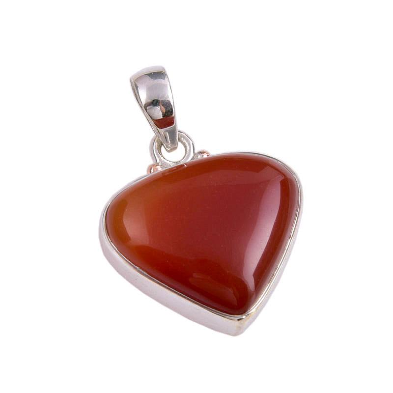 Natural Red Onyx Gemstone Handmade 925 Solid Silver Jewelry Pendant 1.50'' E5I28