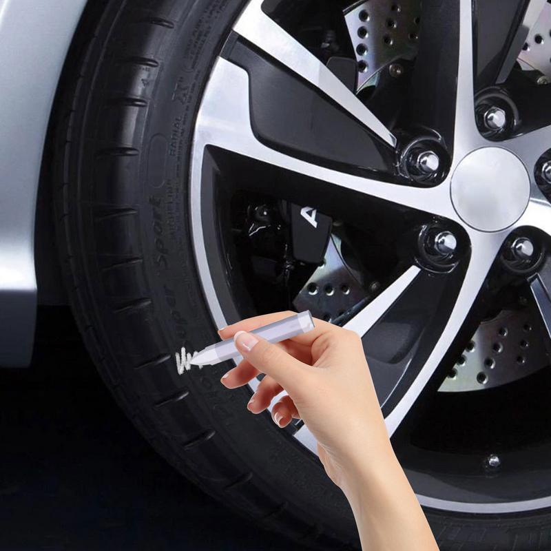 Waterproof Tire Paint Pen Automotive Marking Pen White Yellow Rainproof Car Decorations Oil-Based Automotive Tire Painting Tools