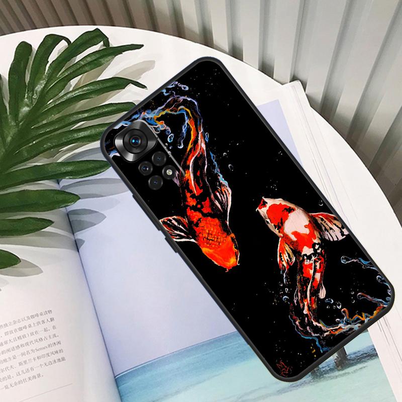 Koi Fish Carp Funda For Xiaomi Redmi Note 14 13 10 11 12 15 Pro Plus Case For Redmi 15C 14C 10C 12C 13C 15