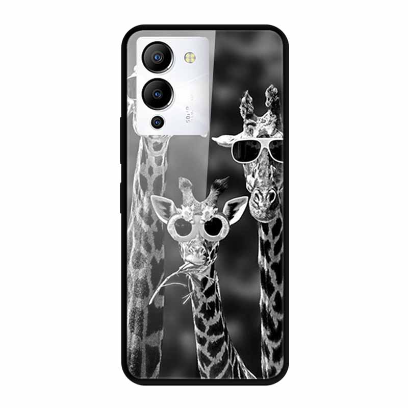 Luxury Shockproof Tempered Glass Back Cover Hard Case For Infinix Note 12 G96 Infinix Note 11pro 11s Protective Cool Phone Cover