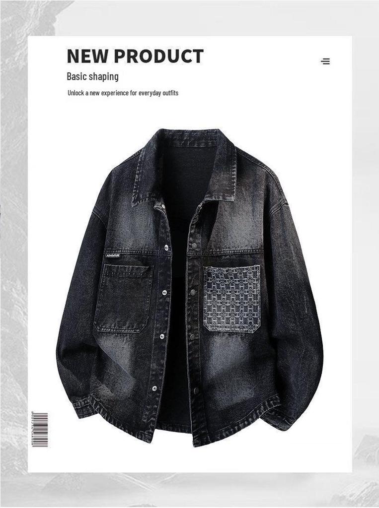 High-Quality Men's 3D Denim Shirt Jacket for Spring